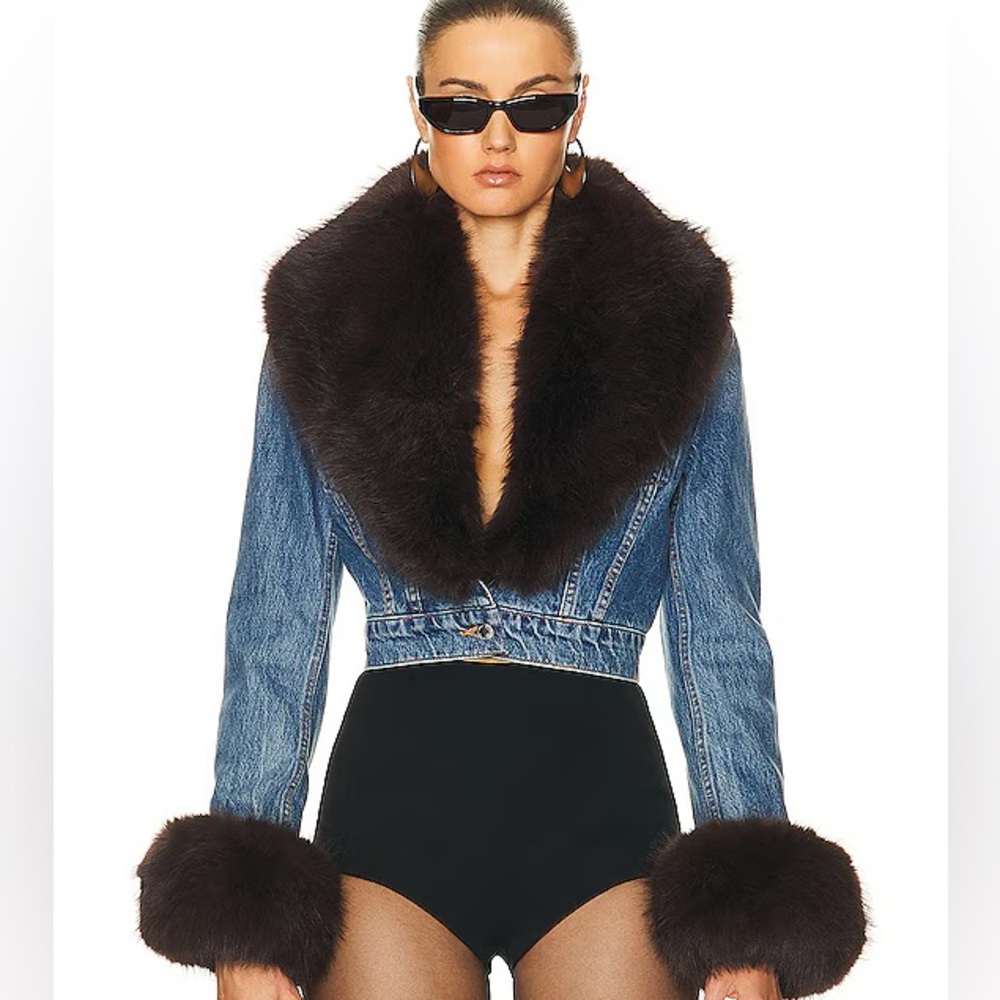 Alexander Wang Fur Demim Jacket